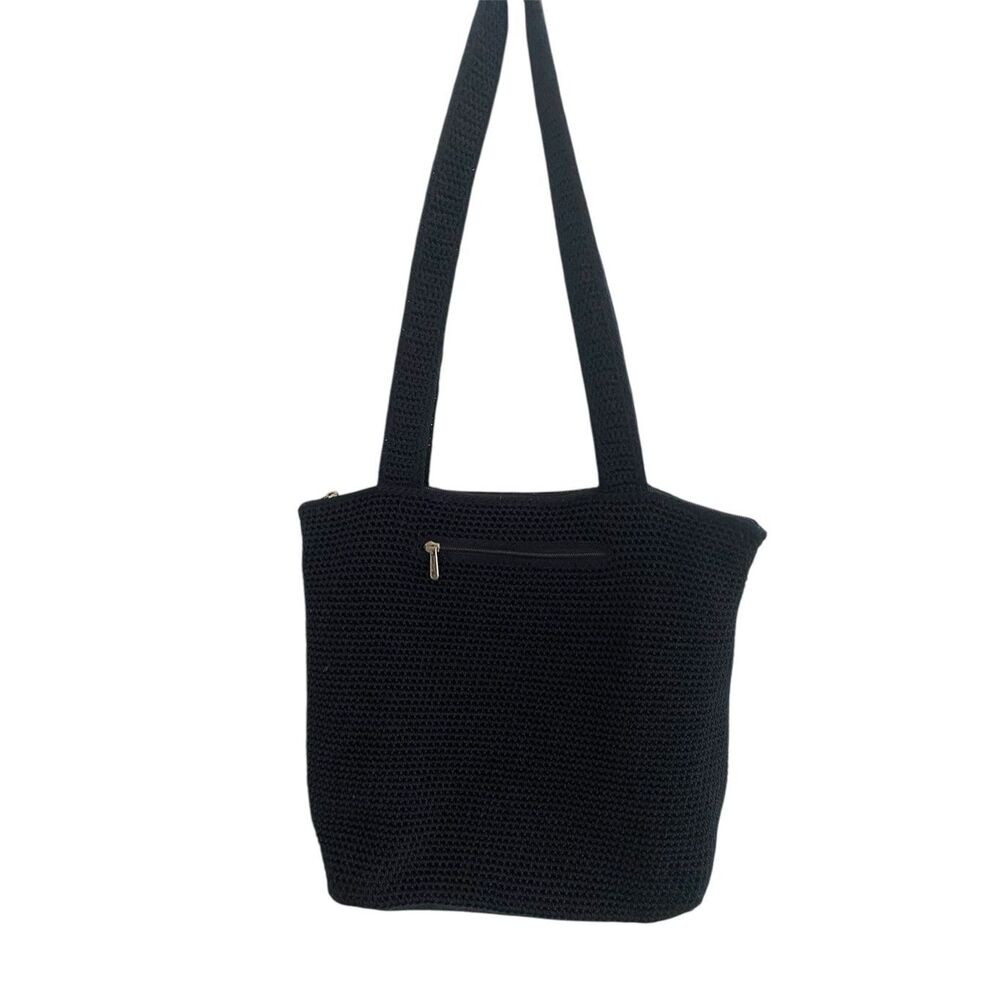 The Sak black Hand made crochet boho women bag size Large